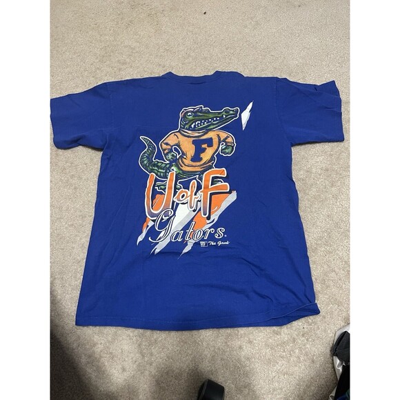 Vintage 1990s Florida Gators T Shirt Mens Large Blue Big Gator Logo NCAA - Picture 1 of 3